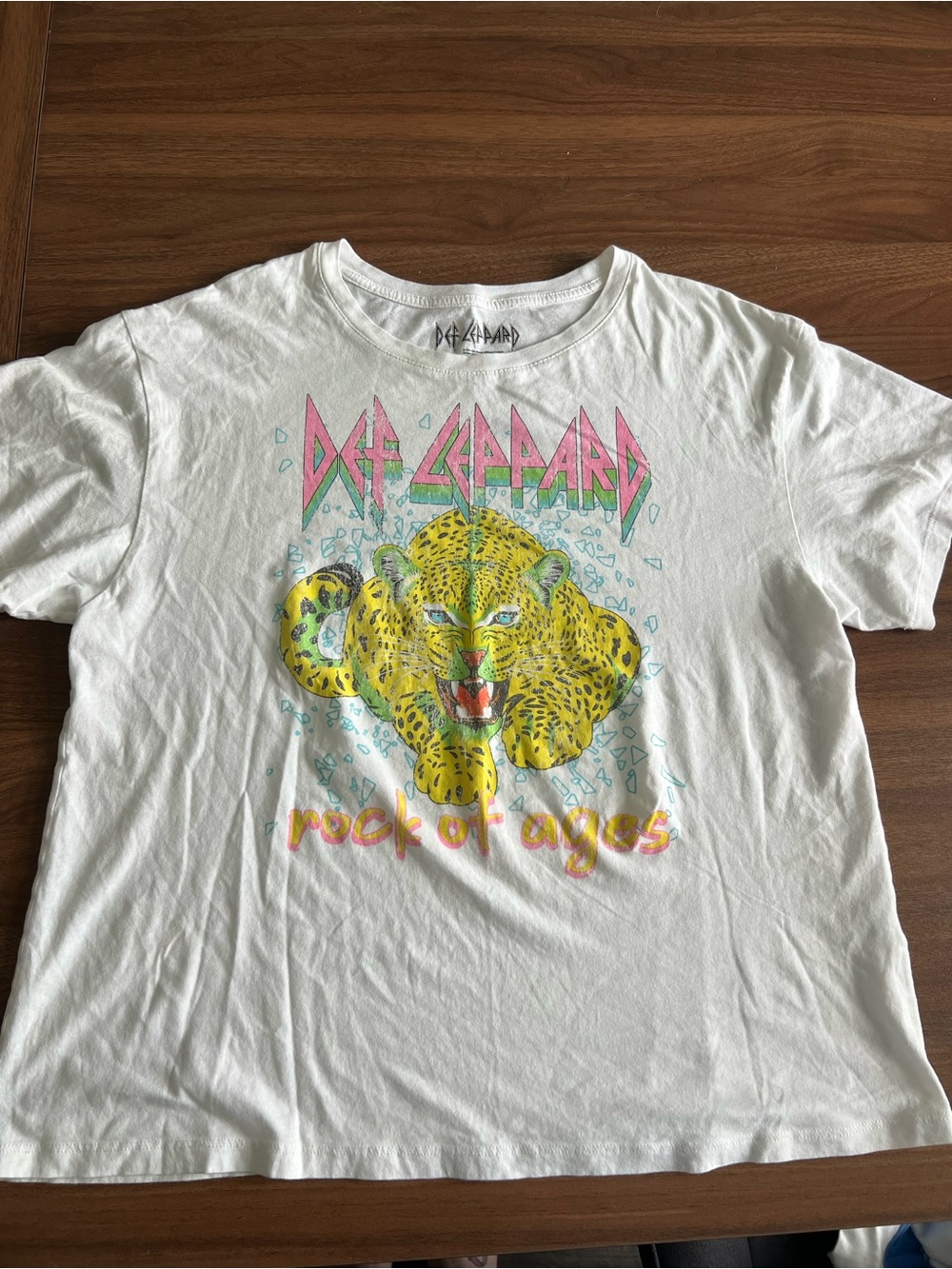 Def Leppard Rock of Ages White Graphic Tee - Women's Short Sleeve